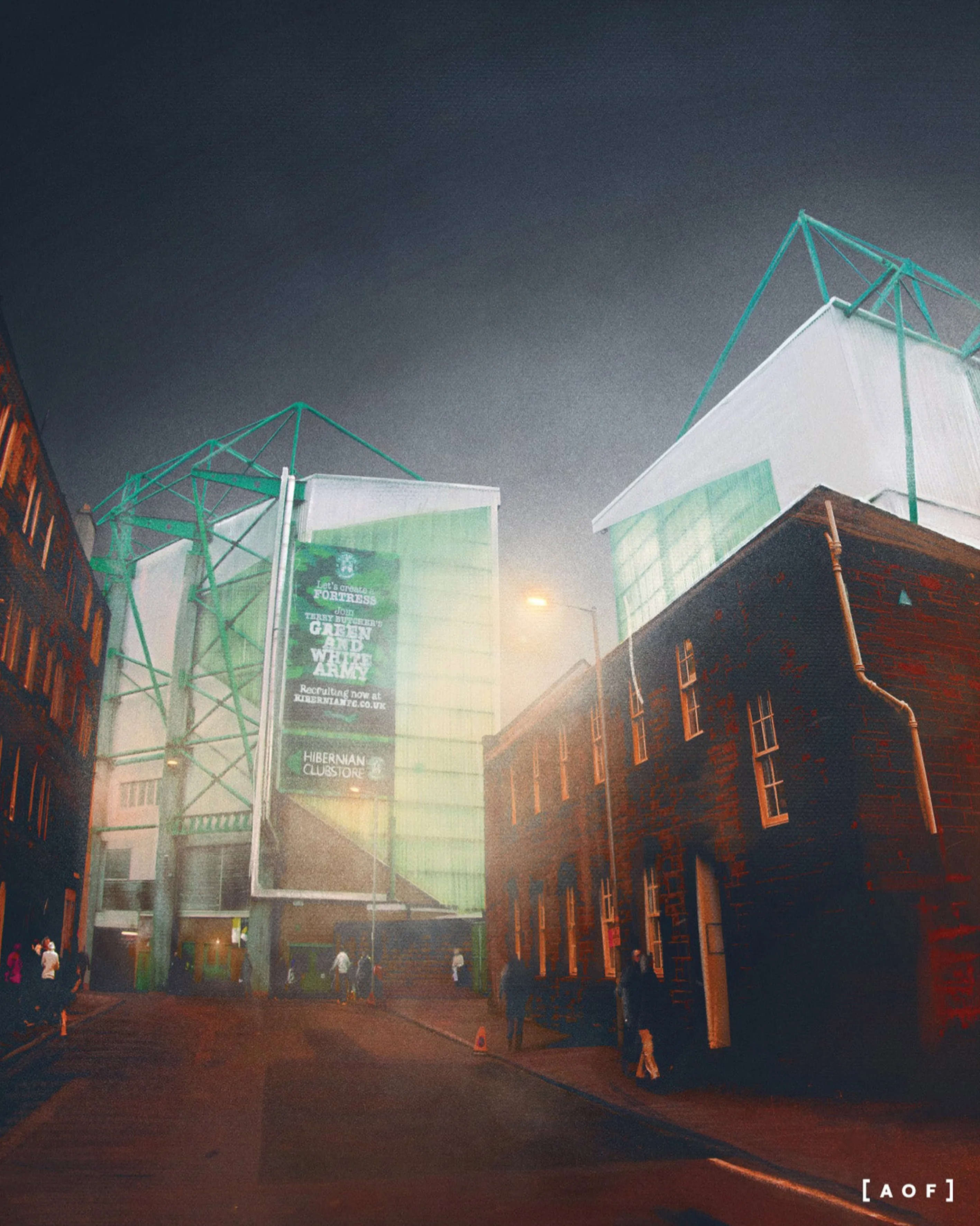 Easter Road by Night - Print