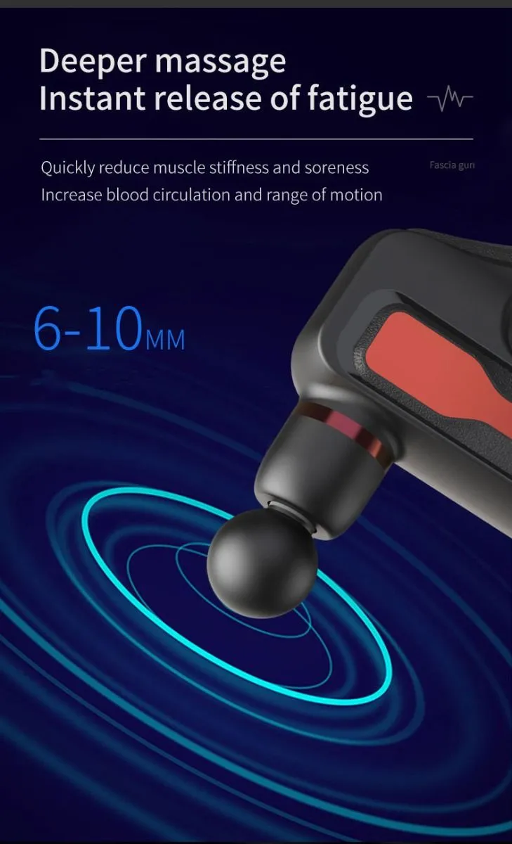 Electric Massage Gun Muscle Gun Professional Full Body Foot Deep Massage Therapy Gun Tissue Percussion Vibration Muscle Massage