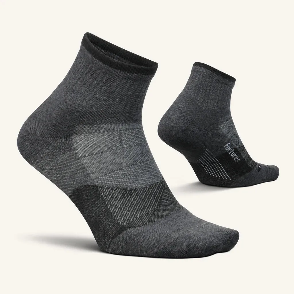 Elite Max Cushion Trail Quarter Sock in Gray