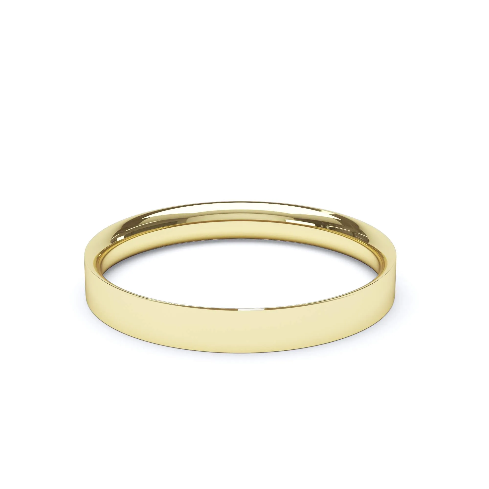 - Flat Court Profile Wedding Ring 9k Yellow Gold