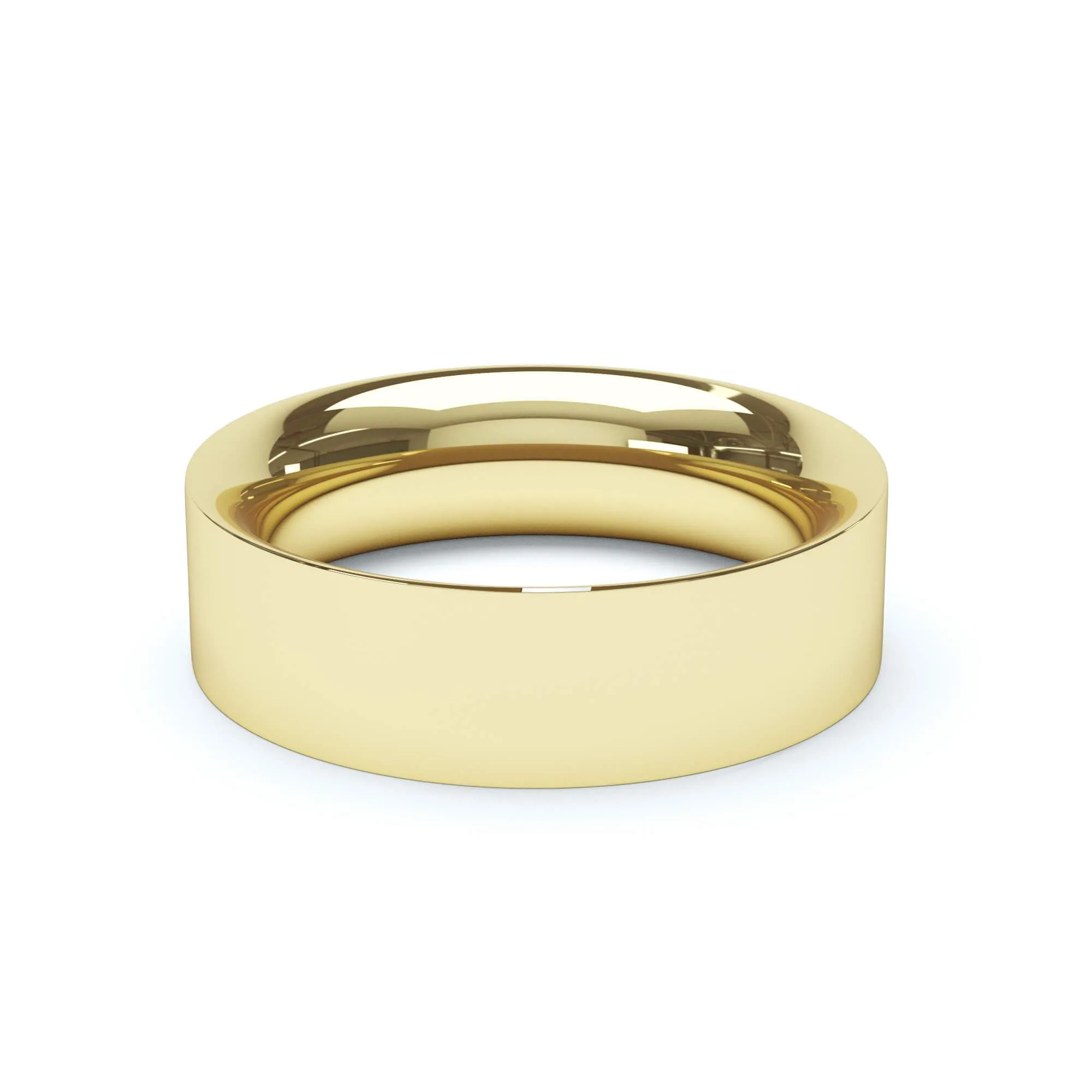 - Flat Court Profile Wedding Ring 9k Yellow Gold