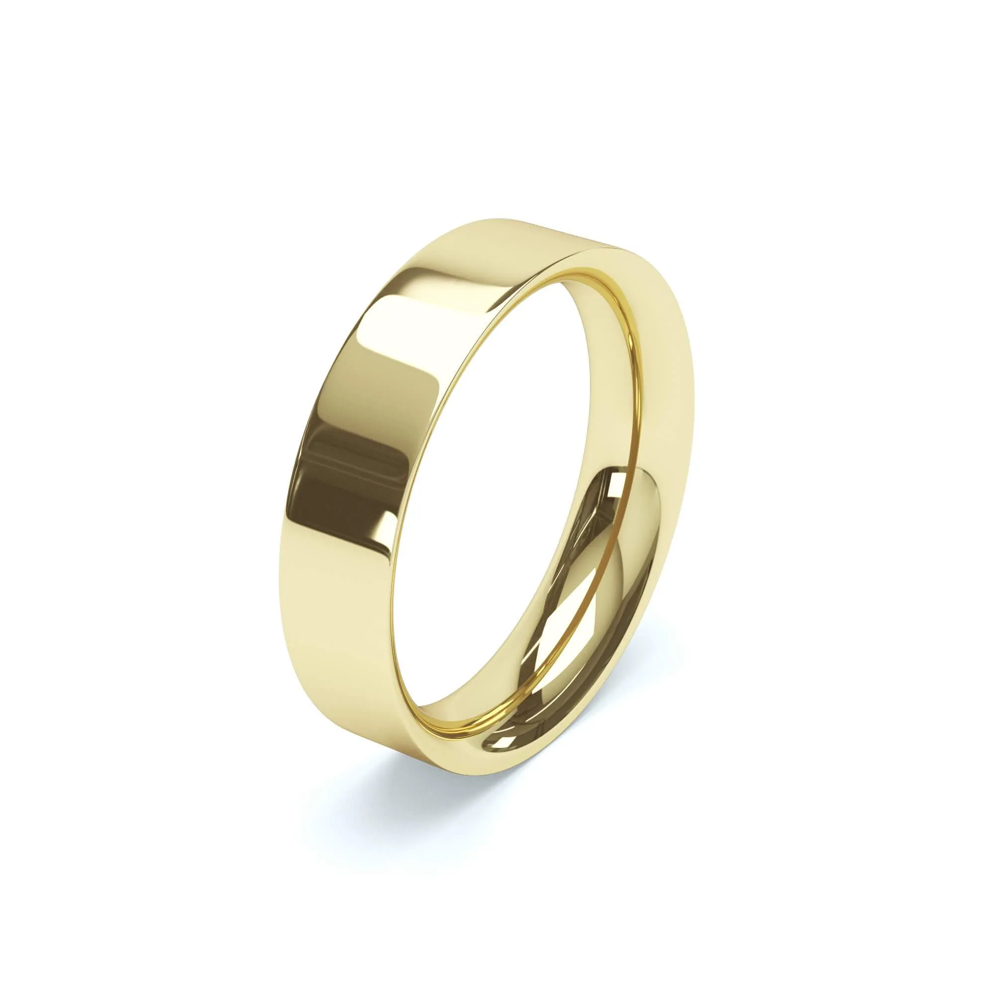 - Flat Court Profile Wedding Ring 9k Yellow Gold