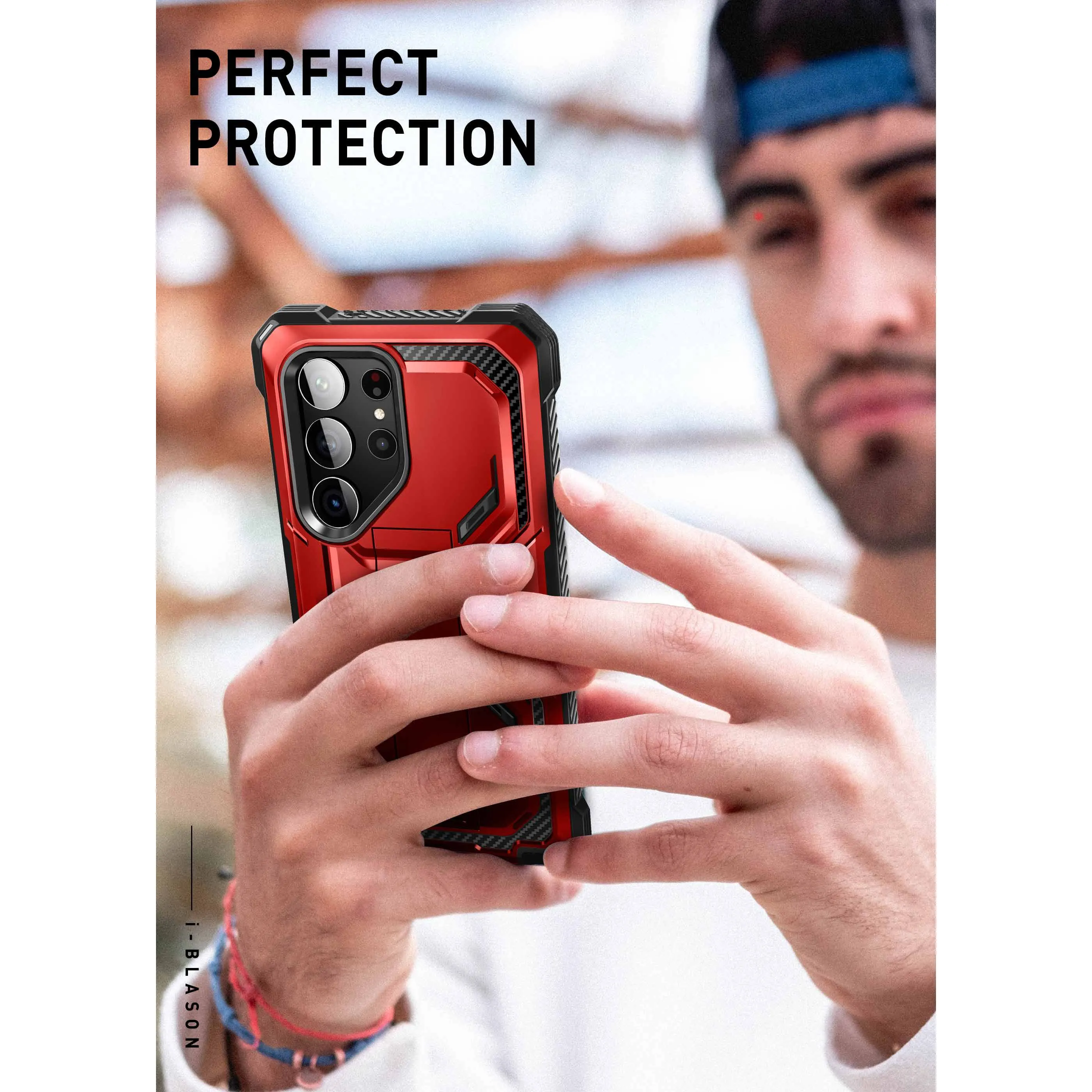 Galaxy S23 Ultra Armorbox Case - Metallic Red