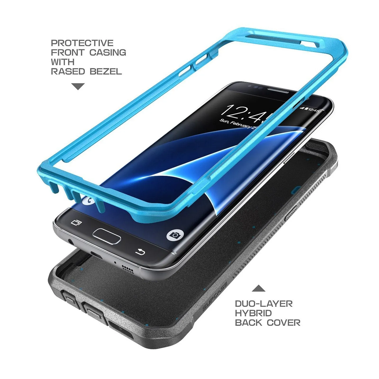 Galaxy S7 Edge Unicorn Beetle Pro Full Body Rugged Holster Case-Blue