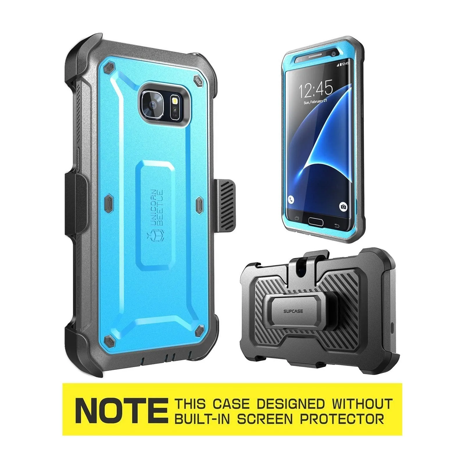 Galaxy S7 Edge Unicorn Beetle Pro Full Body Rugged Holster Case-Blue