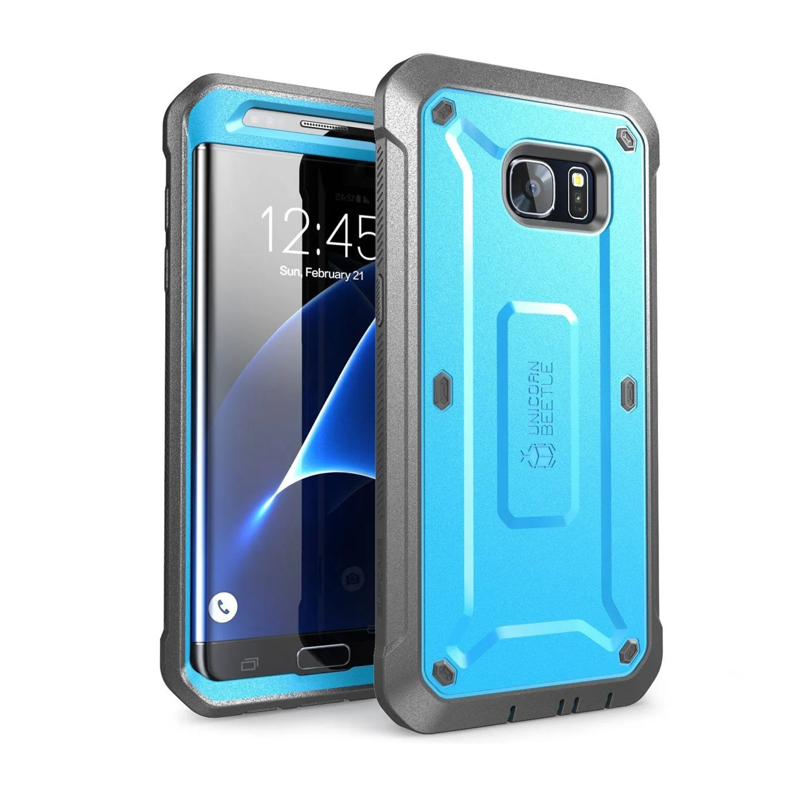 Galaxy S7 Edge Unicorn Beetle Pro Full Body Rugged Holster Case-Blue