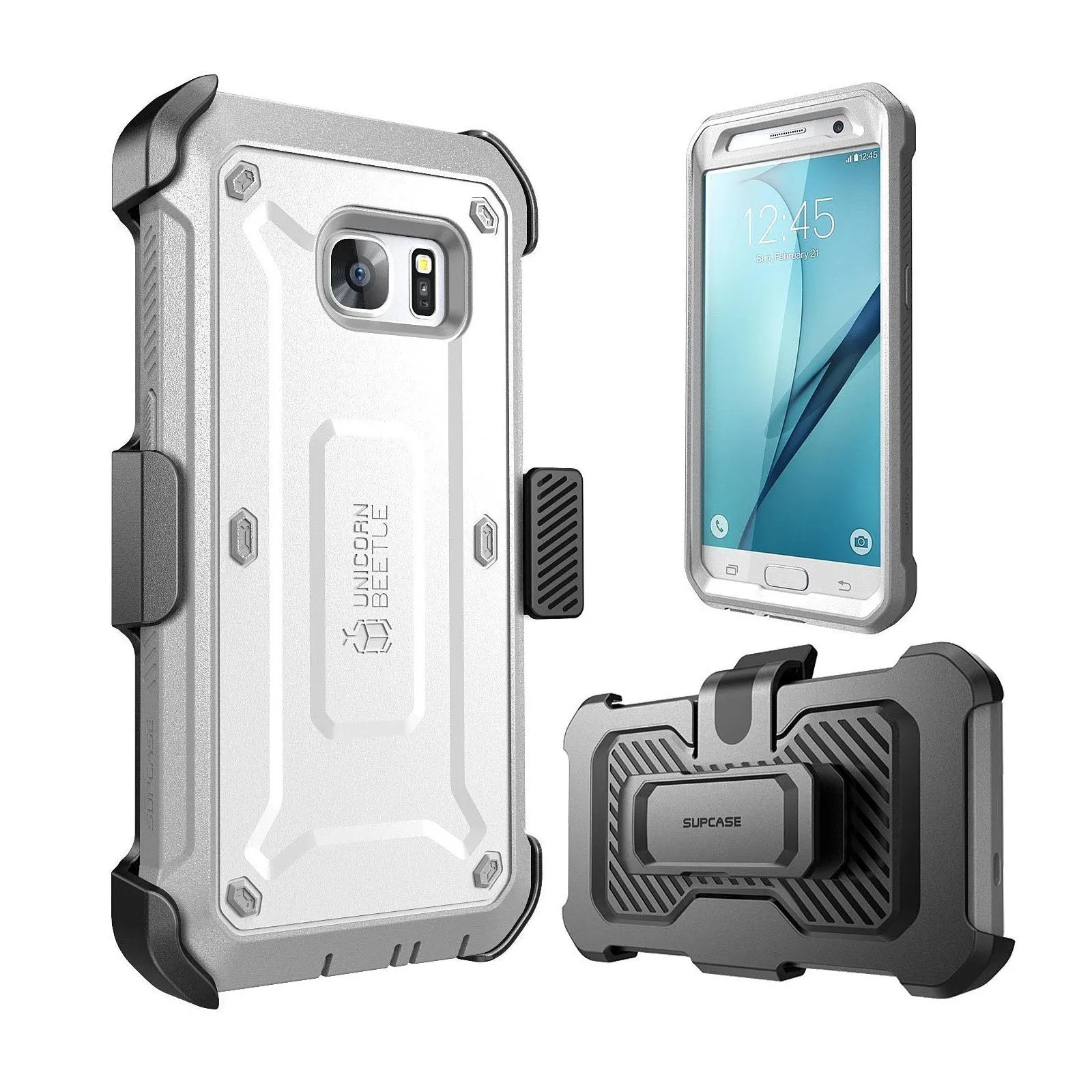 Galaxy S7 Unicorn Beetle Pro Full Body Rugged Holster Case-White