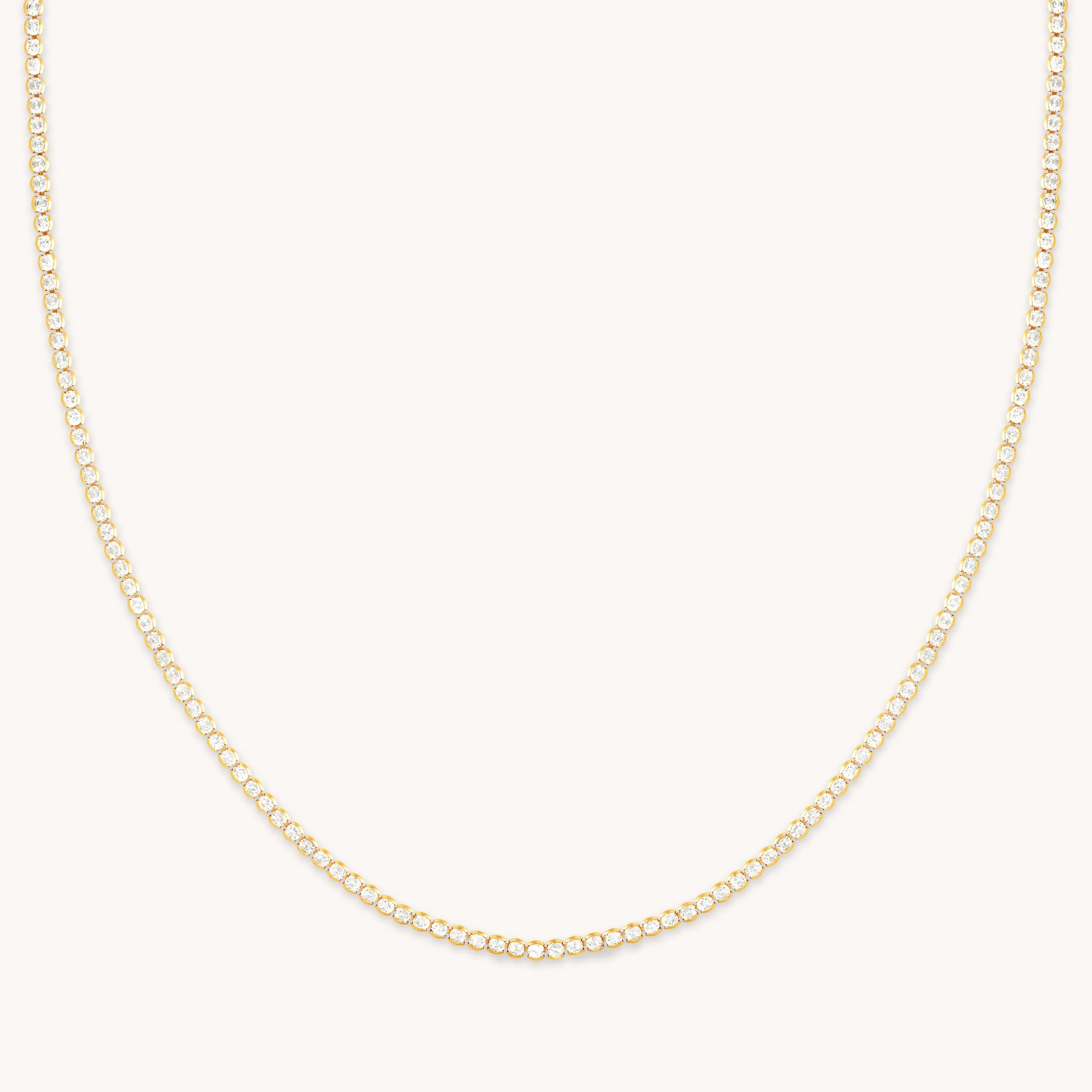 Gleam Tennis Chain Necklace in Gold