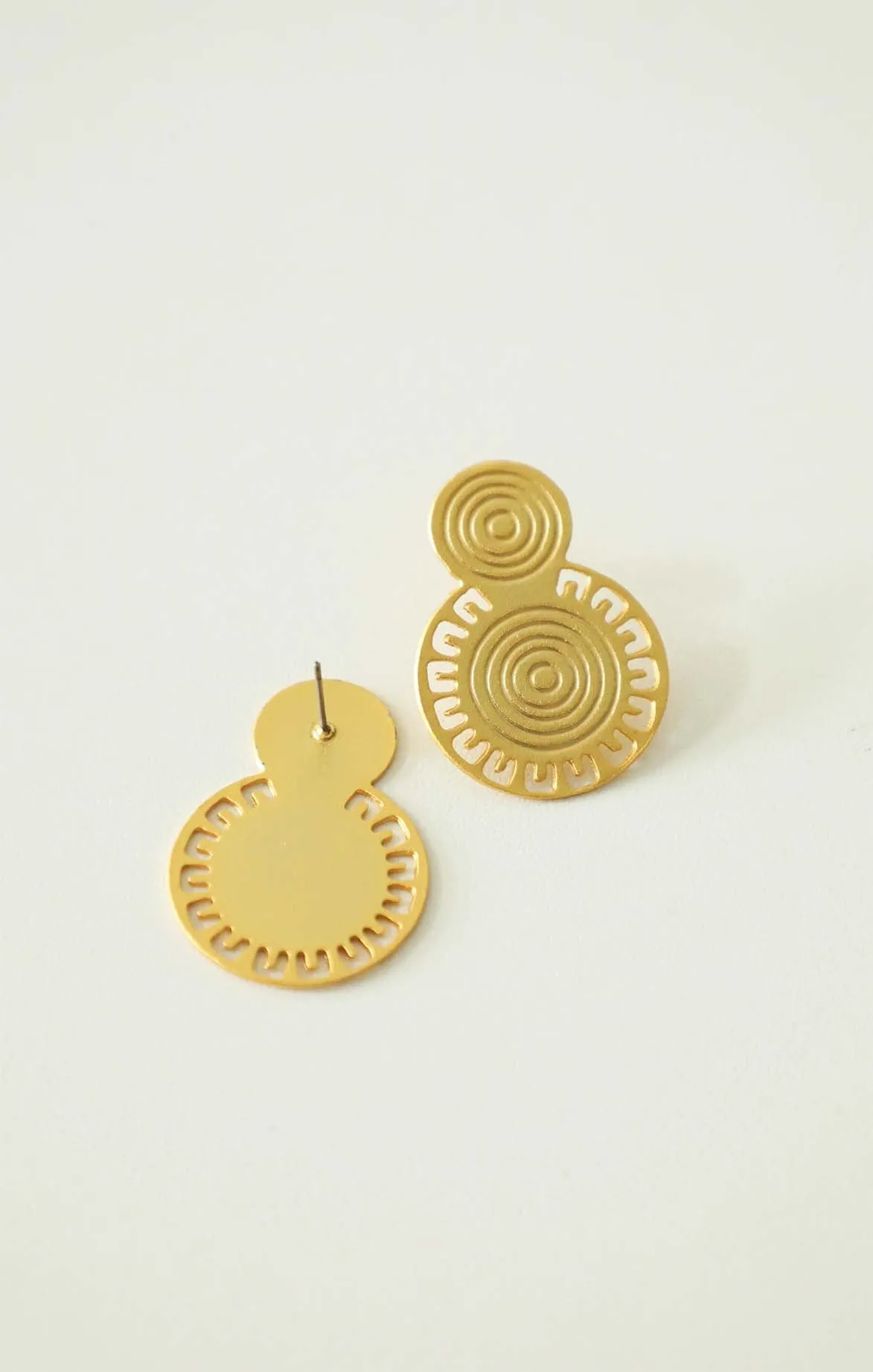 Gold Geometric Stud Earrings