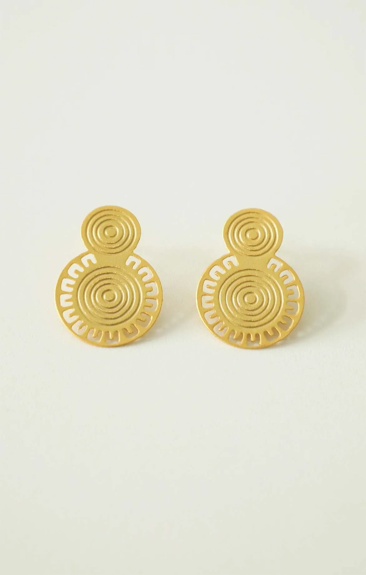 Gold Geometric Stud Earrings