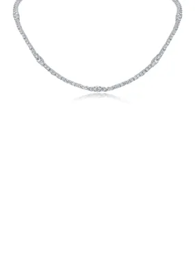 Graduated Round CZ Necklace