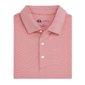 Hairline Stripe Performance Polo - Red