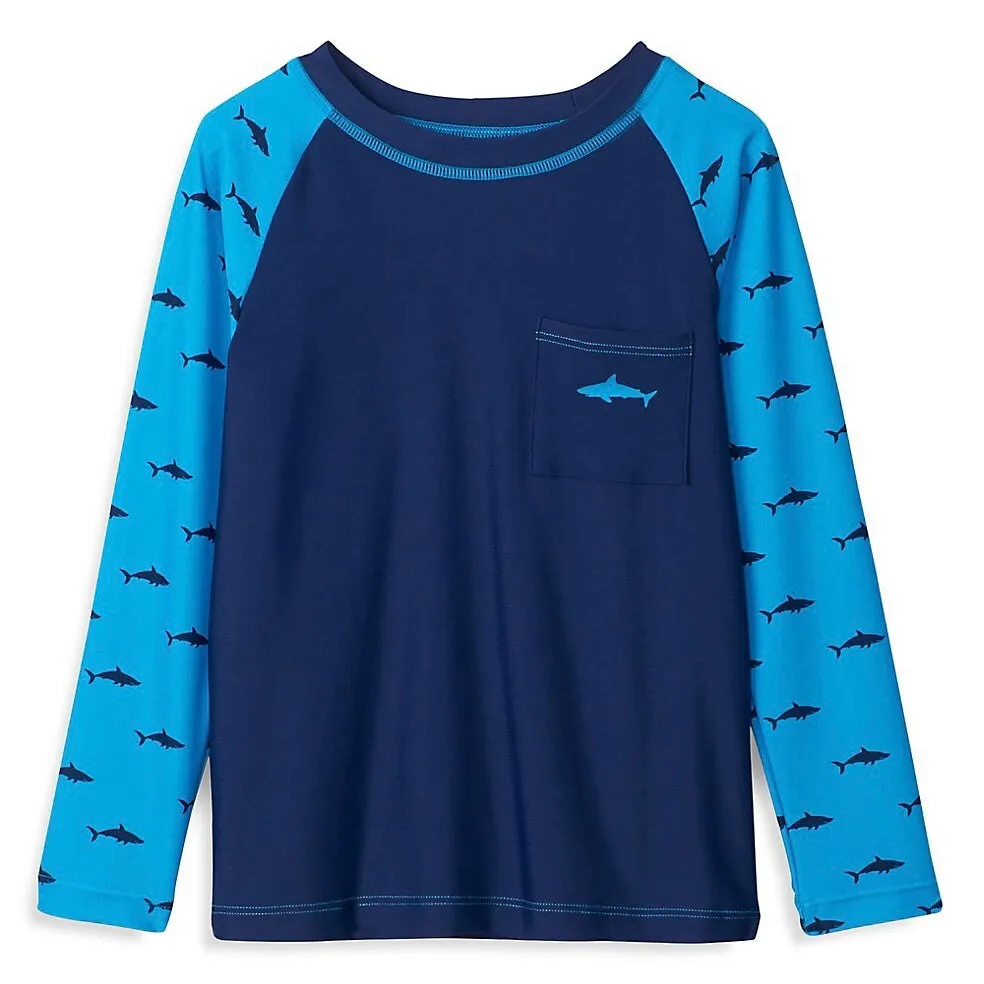 Hatley Silhouette Sharks Long Sleeve Rashguard