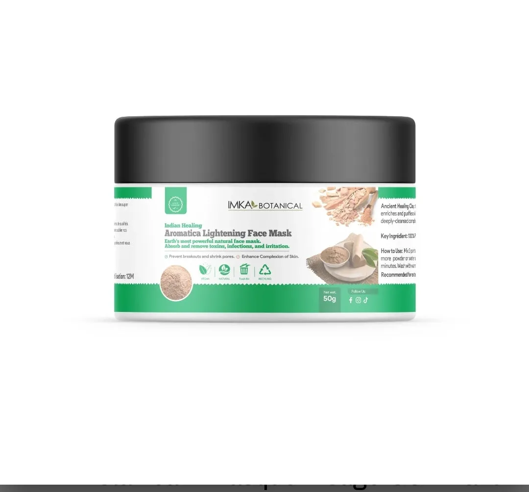 Indian Healing Lightening Face Mask with Sandalwood & bentonite clay 50g