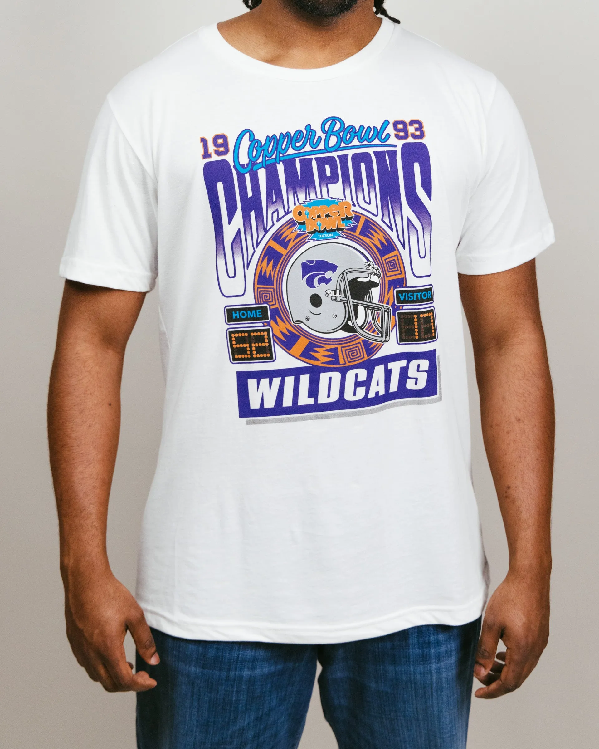 K-State 1993 Copper Bowl Champions White T-Shirt