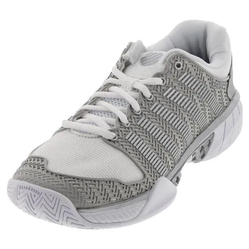 K-Swiss Women's Hypercourt Express Tennis Shoes White/Silver