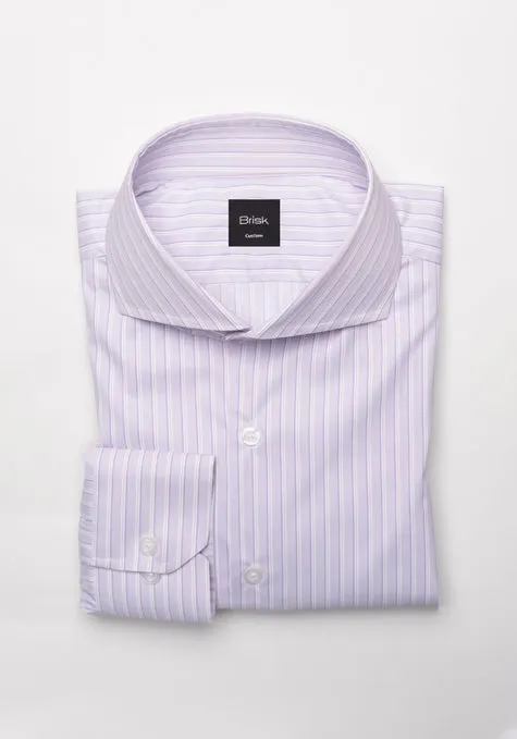 Lavender Performance Stretch Stripes Shirt- Wrinkle Free