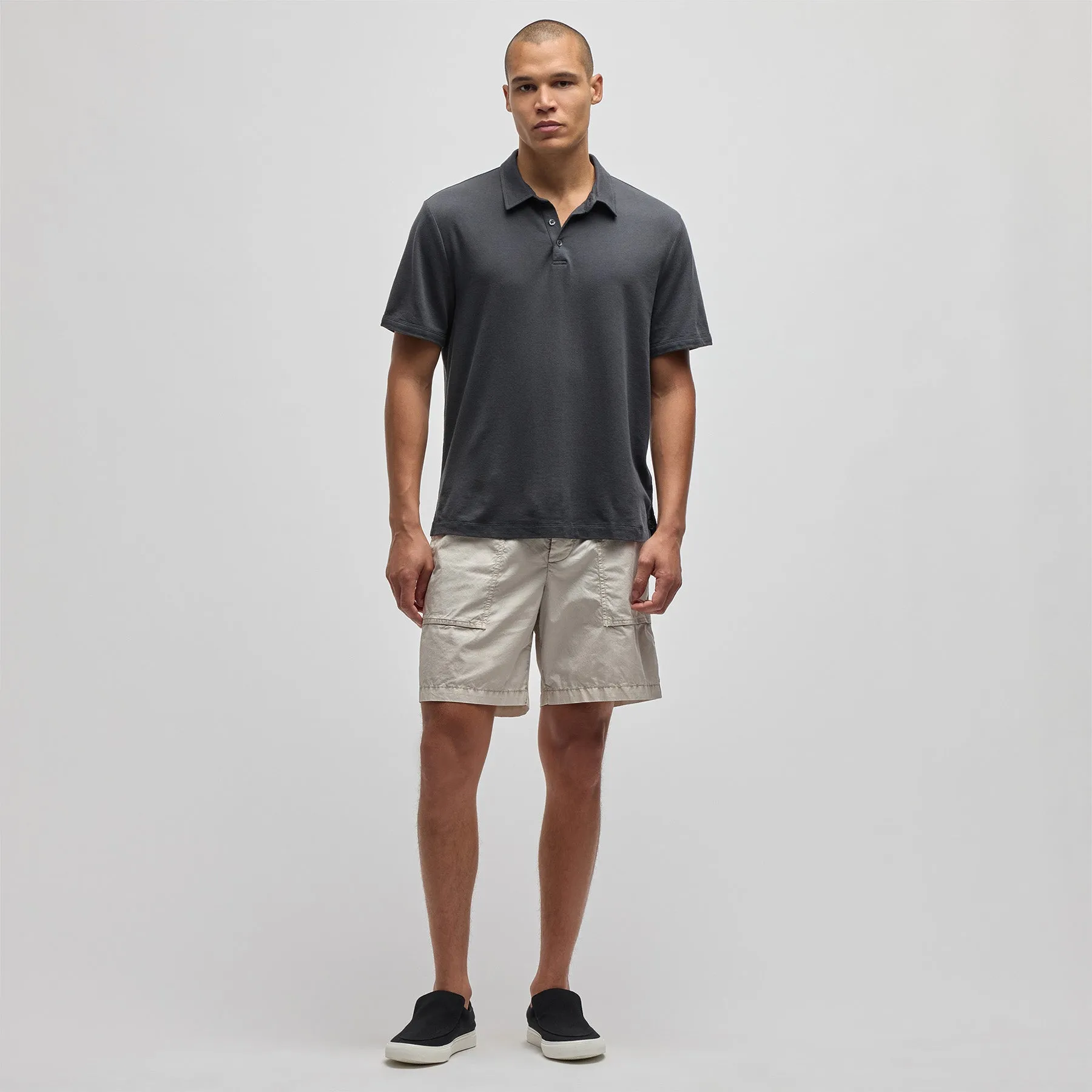 Lightweight French Terry Polo - Magma