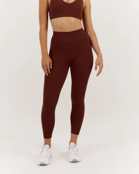 LUXE LEGGINGS 24" - CHOCOLATE