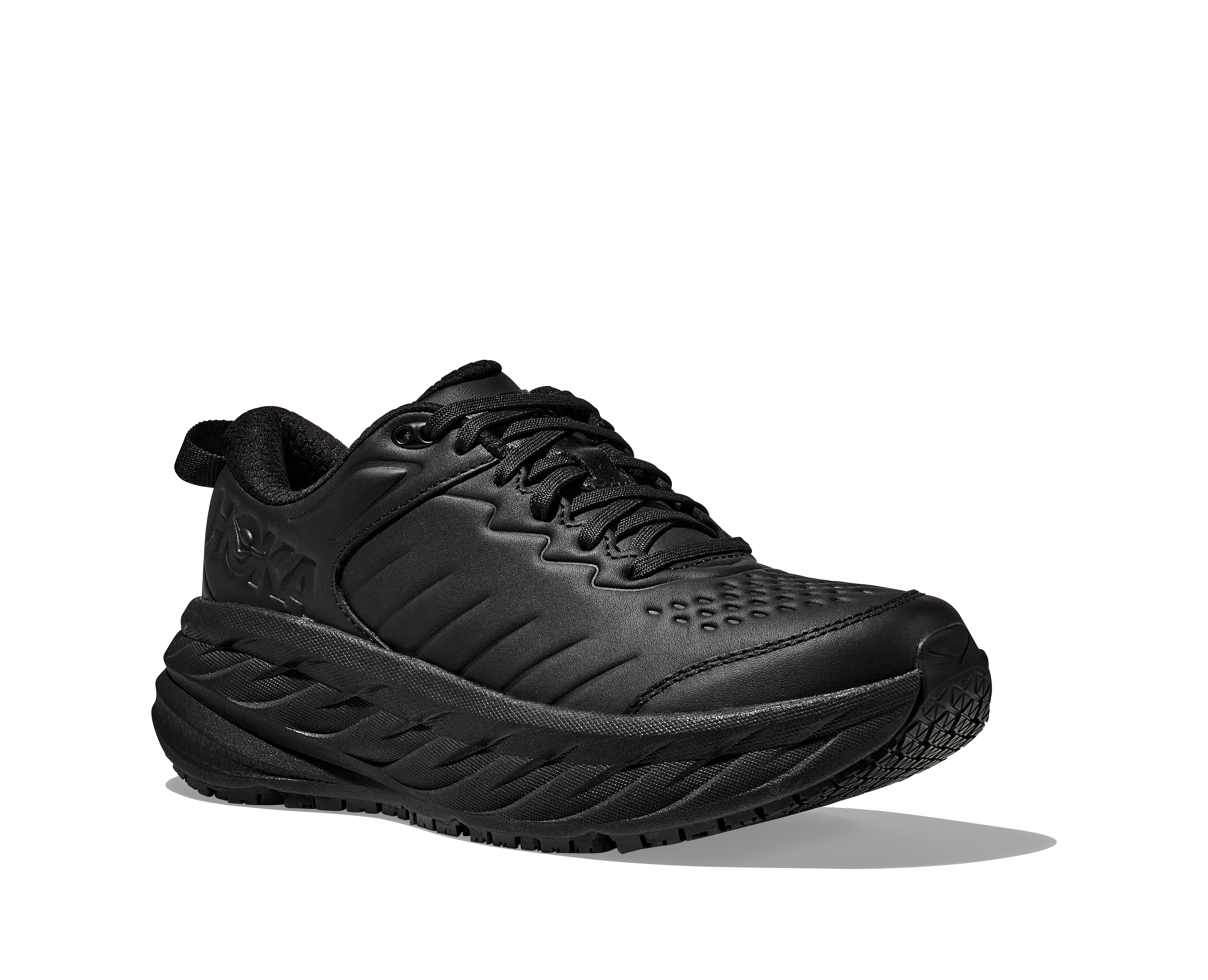 Men's Hoka Bondi SR Color: Black/Black (WIDE WIDTH)