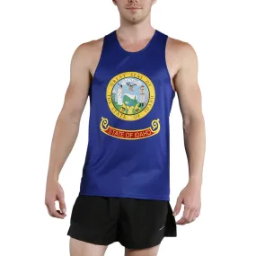 Men's Printed Singlet- Idaho