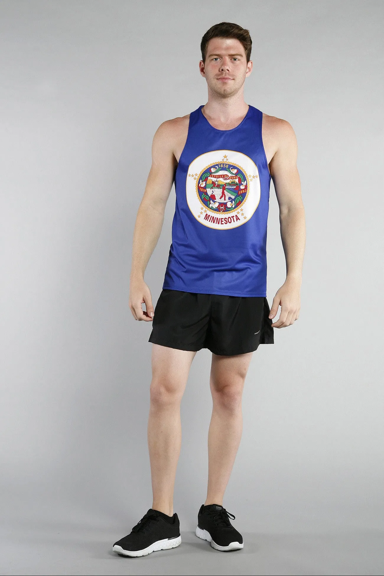 Men's Printed Singlet- Minnesota