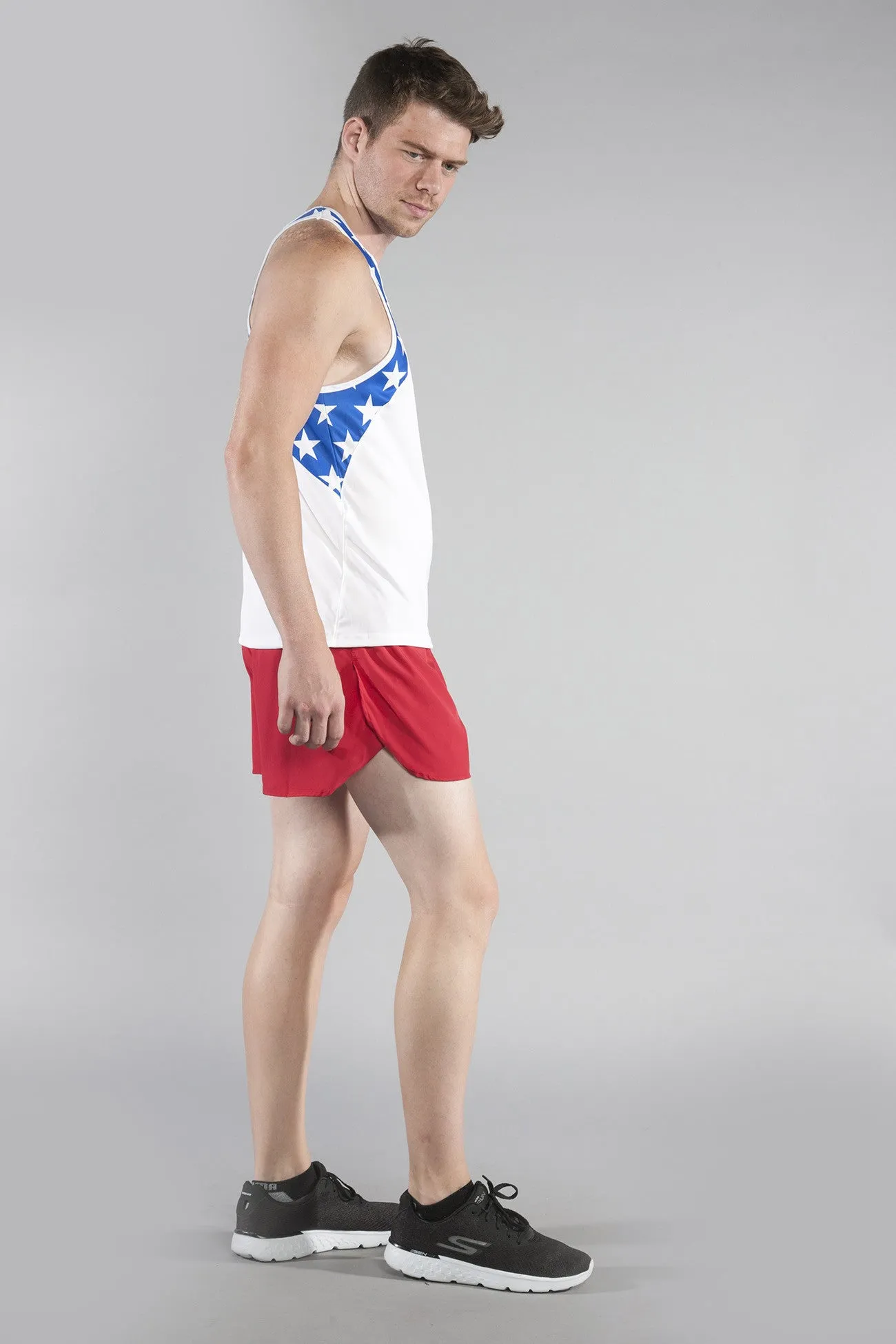 MN'S PATRIOT PRINT SINGLET- US FLAG