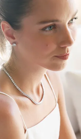 Moissanite Diamond Tennis Necklace | Standard Style