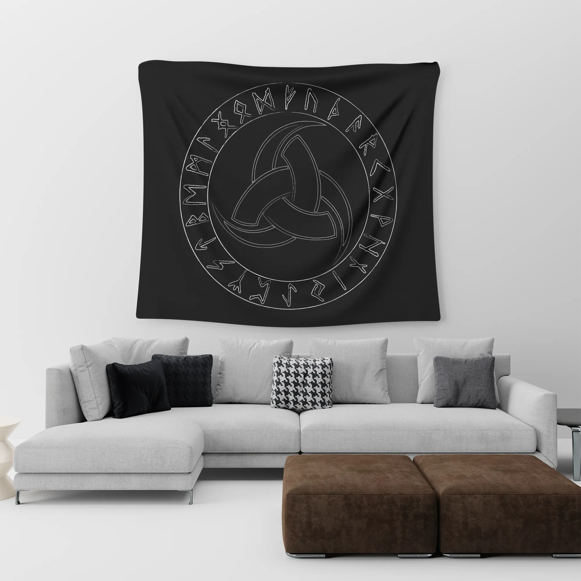 Odin's Triple Horn Wall Tapestry