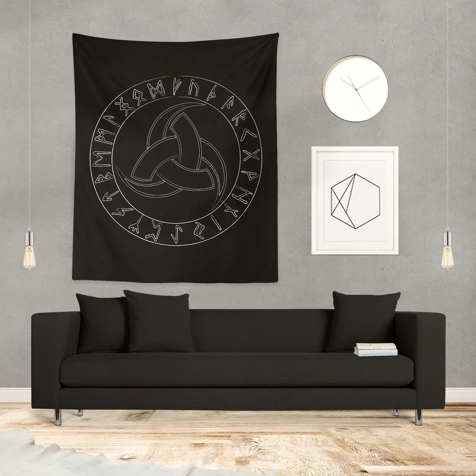 Odin's Triple Horn Wall Tapestry