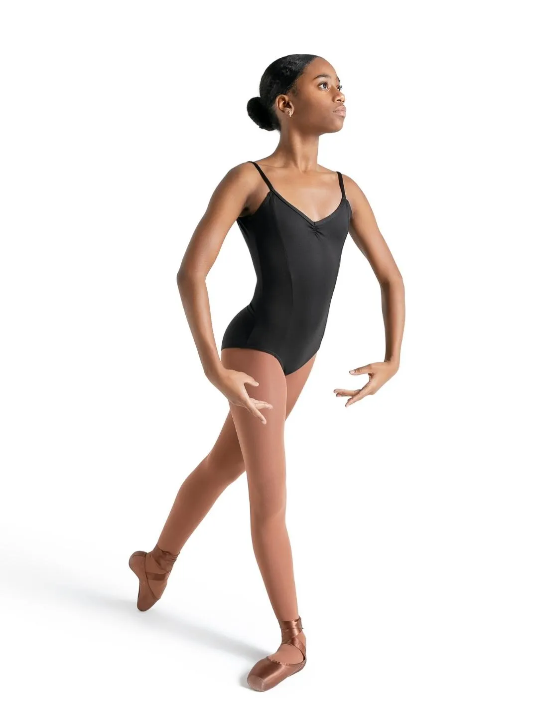 Pinch Front Leotard [Black]