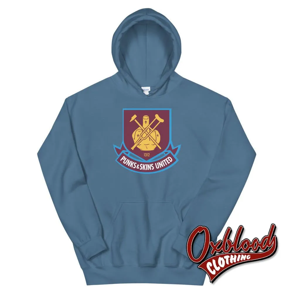 "West Ham" Punks & Skins United Hoodie - Football 1312 Westham Sweatshirt