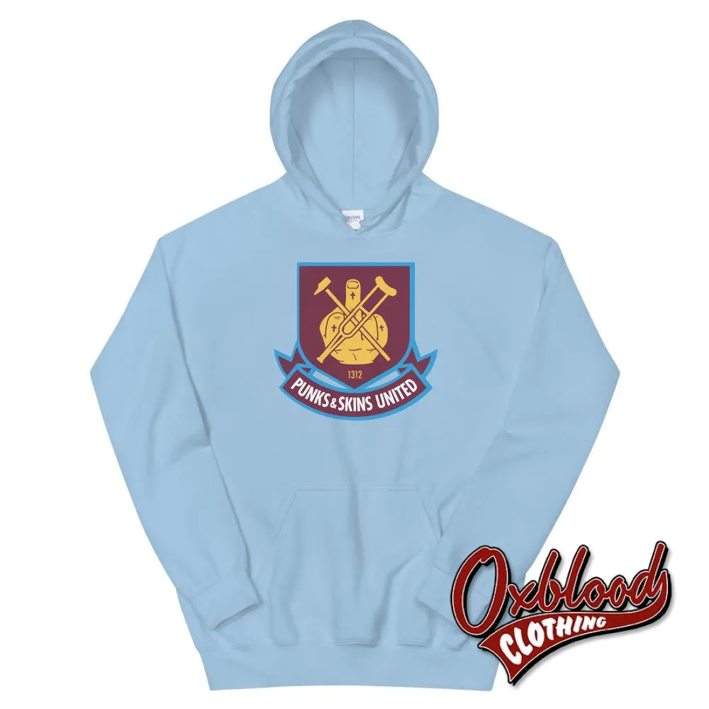 "West Ham" Punks & Skins United Hoodie - Football 1312 Westham Sweatshirt