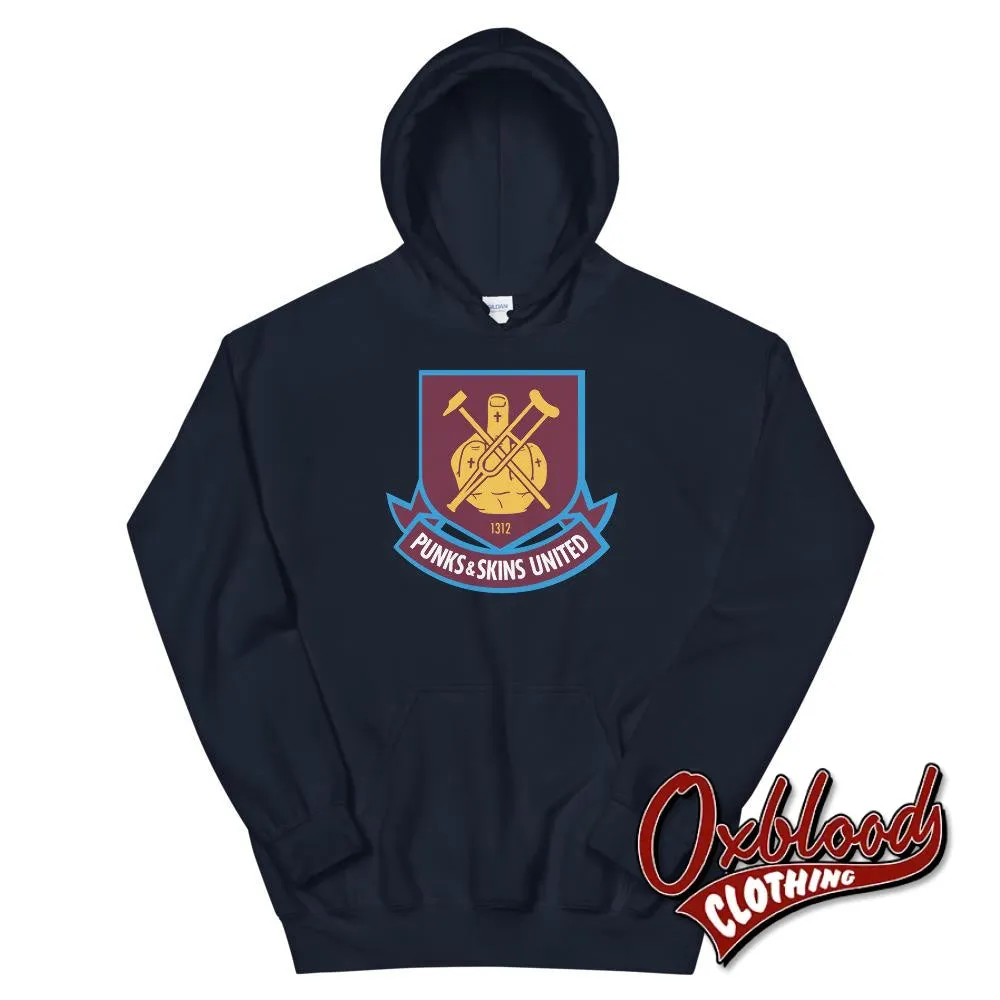 "West Ham" Punks & Skins United Hoodie - Football 1312 Westham Sweatshirt