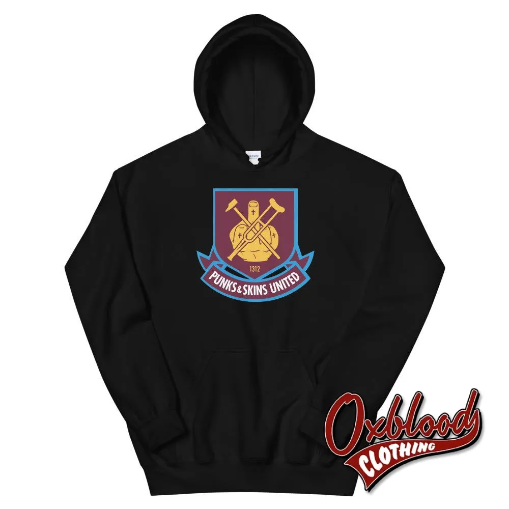 "West Ham" Punks & Skins United Hoodie - Football 1312 Westham Sweatshirt