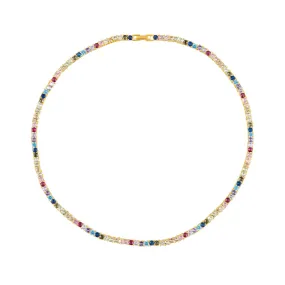 Rainbow Tennis Necklace