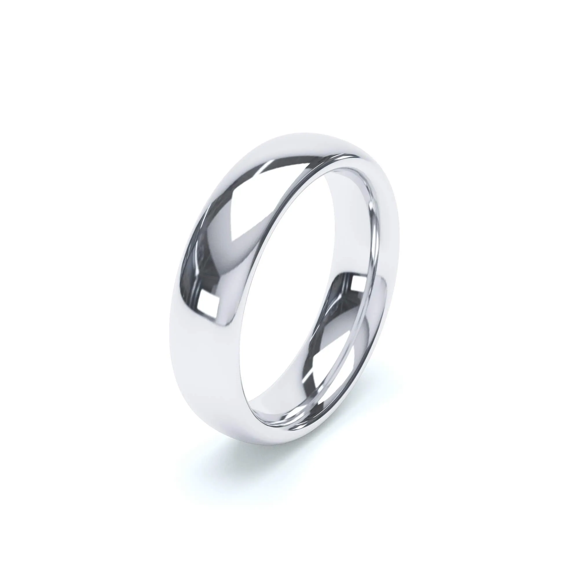 - Regular Court Profile Wedding Ring 18k White Gold