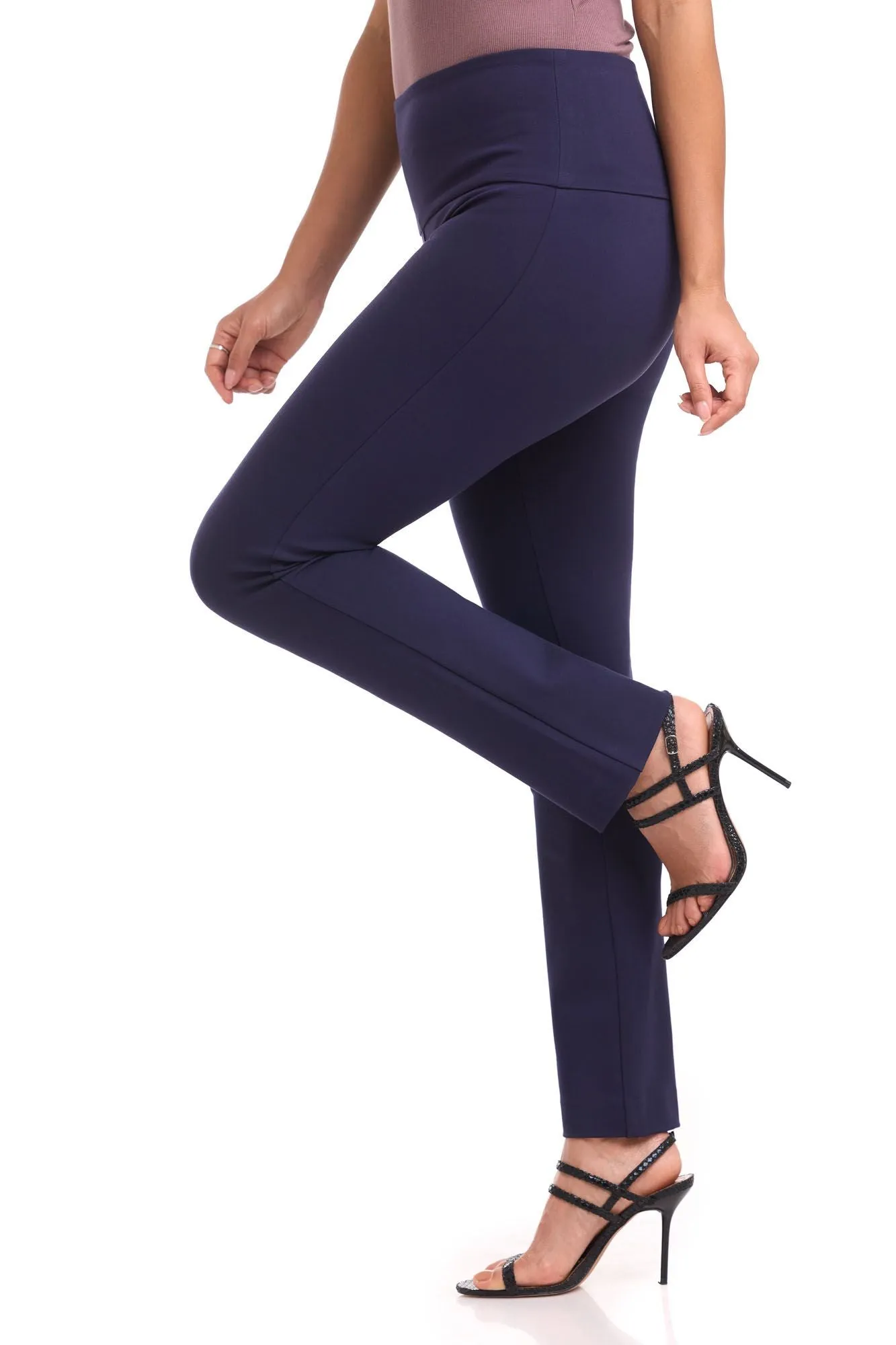 Rekucci Secret Figure Slim Leg Pant with Wide Waist