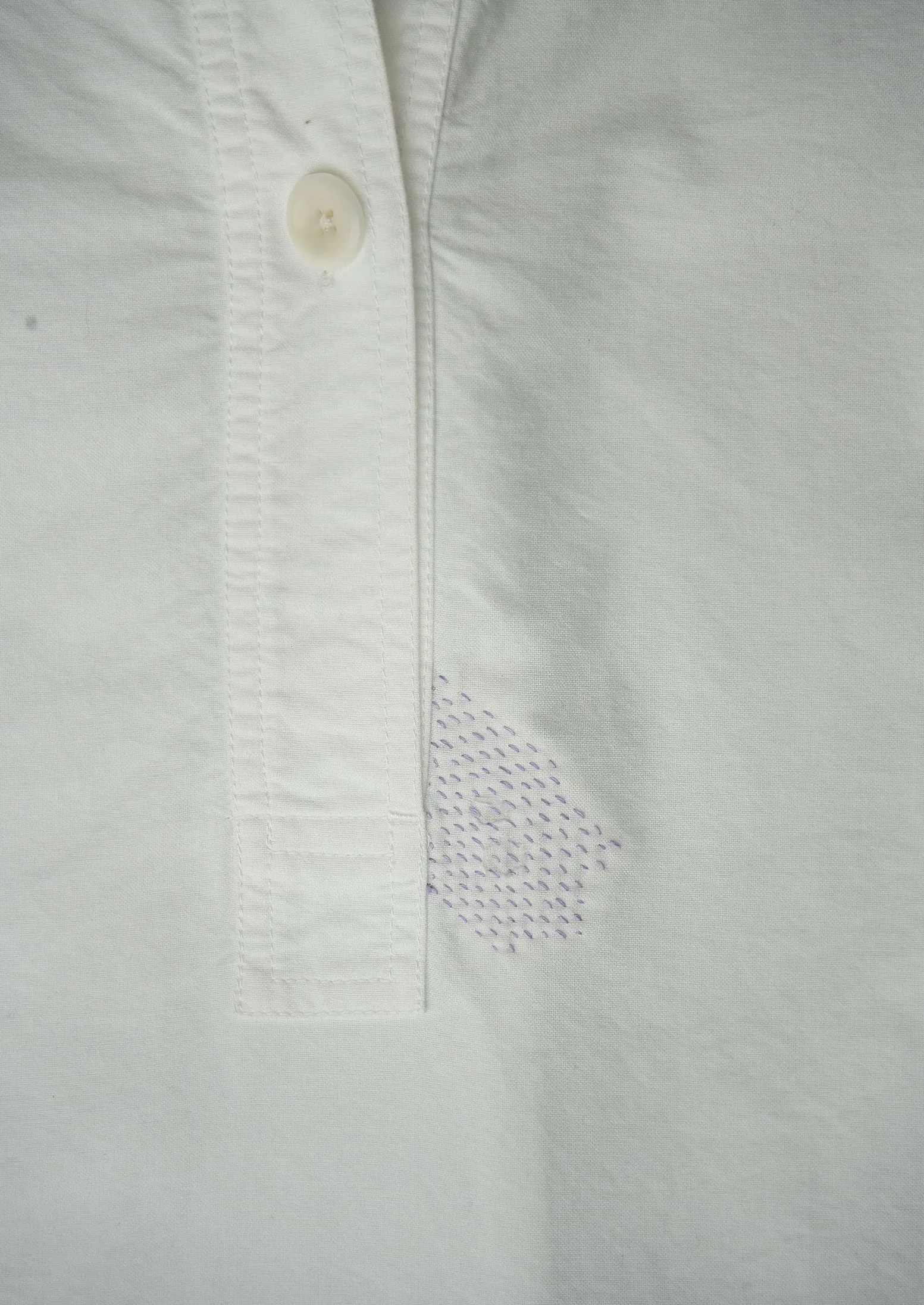 Renewed Cotton Oxford Easy Shirt Size M (54) | White