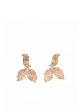 Rose gold Leafy Filigree Earrings