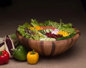 Salinas Style Wooden Acacia Salad Bowl Large