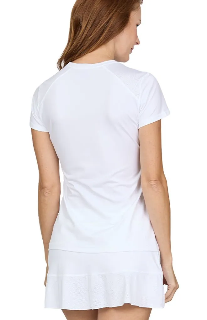 Short Sleeve Top - White Racquet