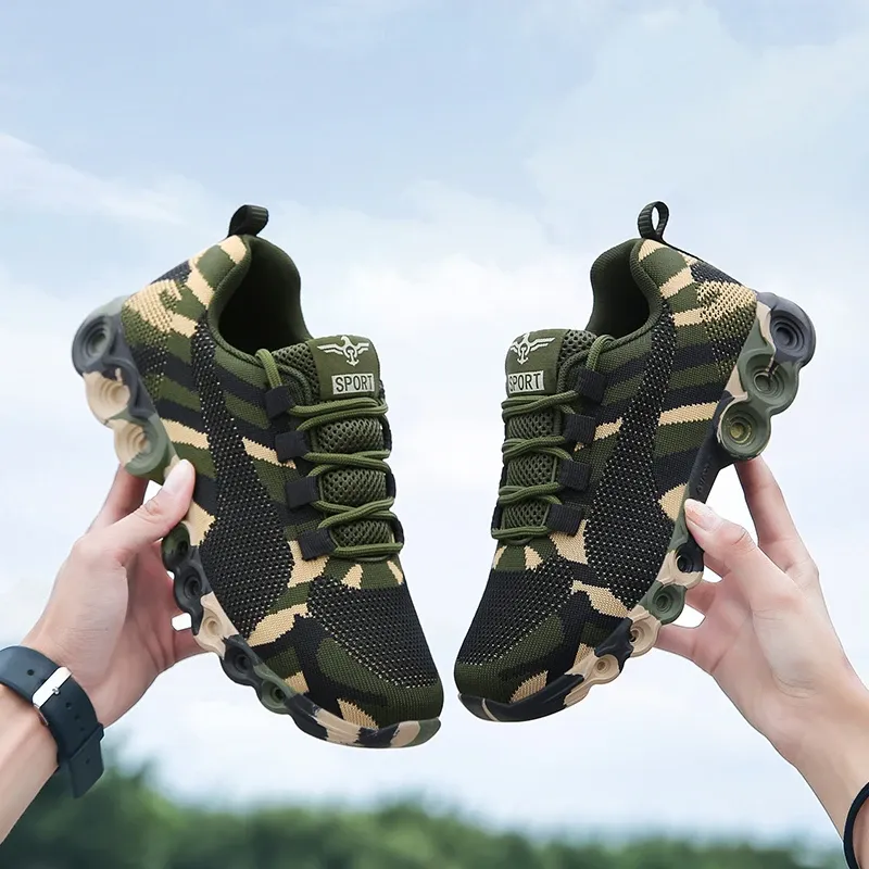 Sohiwoo  sneaker Camouflage Breathable Sneakers Casual Flat Running Shoes