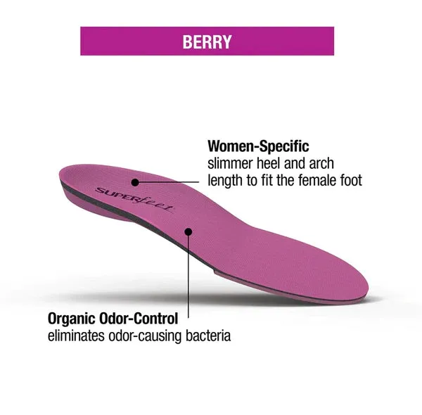 Superfeet Berry All-Purpose Women's High Impact Support Insoles