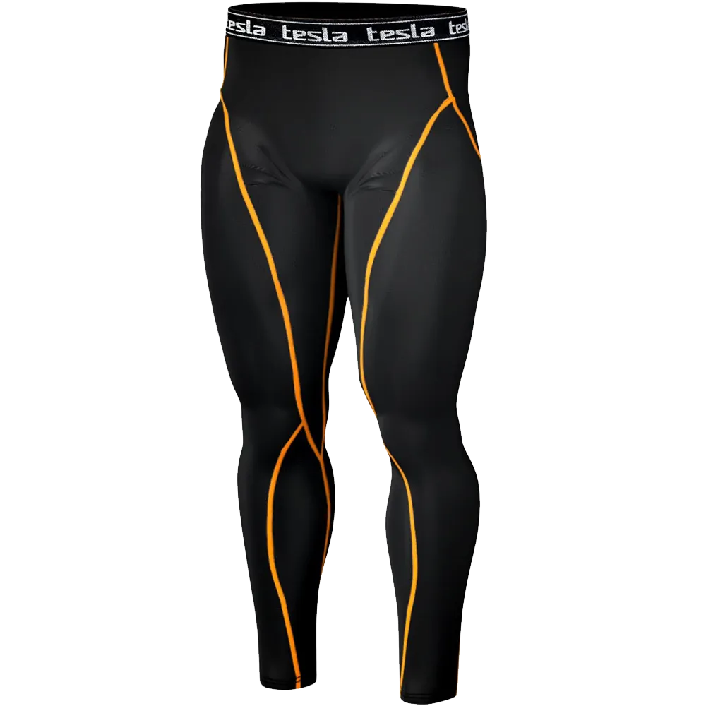 Tesla Men's Compression Under Leggings Base Layer Gear Armour Wear Long Pants