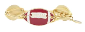 The Football Bangle Bracelet - Crimson