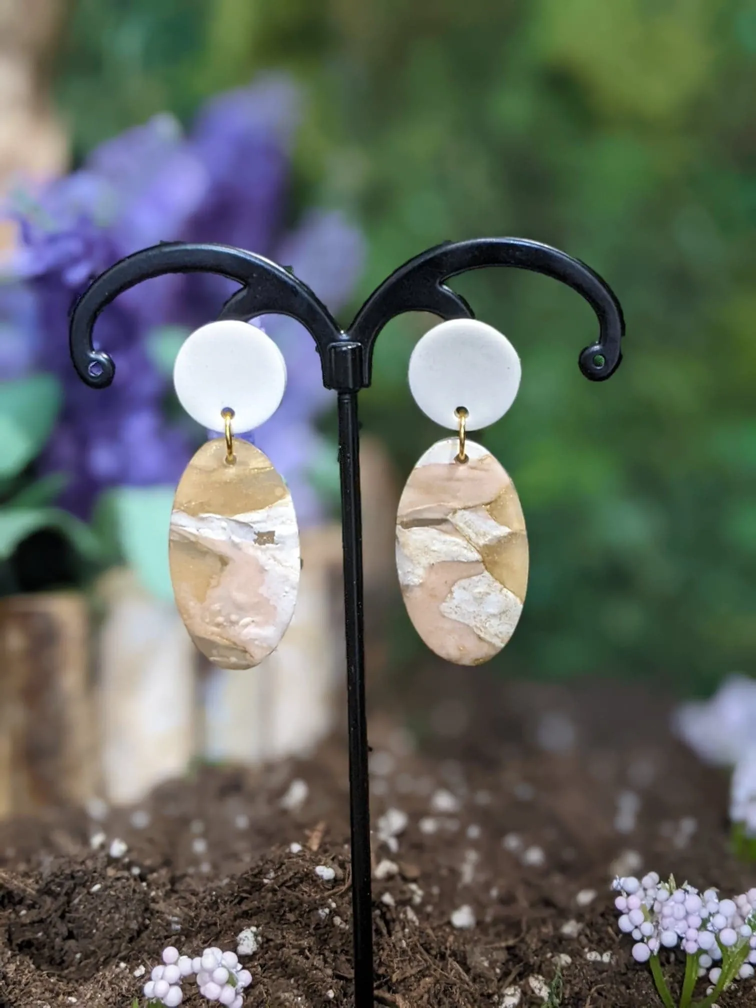 The Jasmine | Dangled Earrings | Earrings | Polymer Clay Earrings | Gift for her