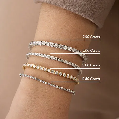 The Lab Grown 3 Carat Diamond Tennis Bracelet