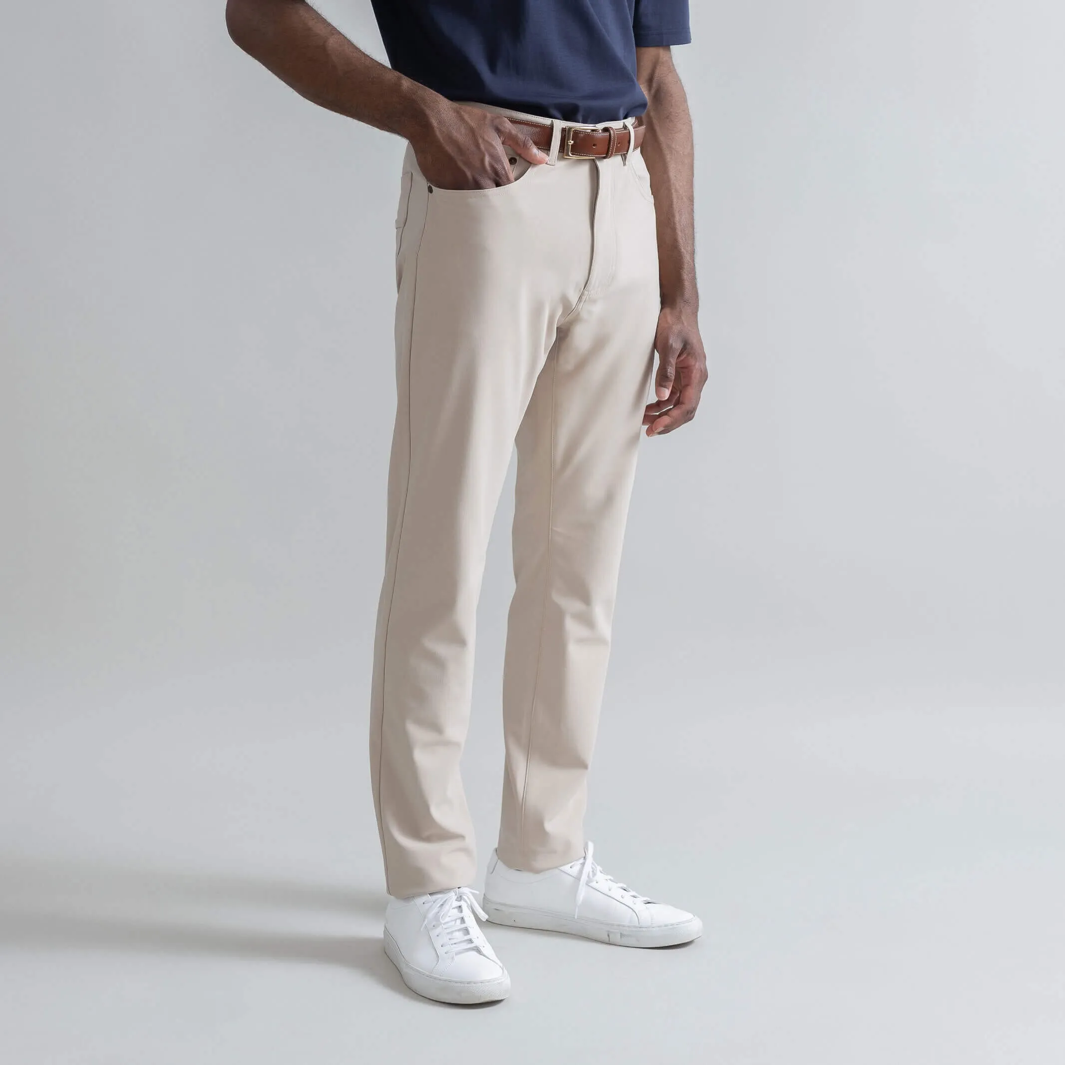 The Tan Performance Stretch Franklin 5 Pocket Custom Pant