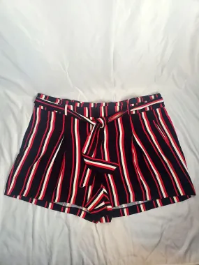 Torrid Size 26W Black & Pink Striped Shorts NWT